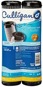 Culligan D-10A 2PK Carb Filtration Replacement Cartridge, D-10A, Gray