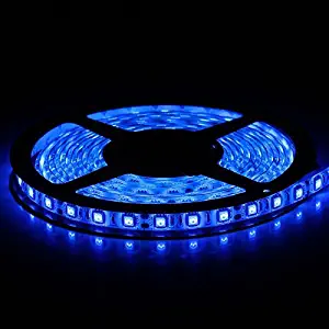 Flexible LED Strip Lights,300 Units SMD 5050 LEDs,LED Strips,Waterproof,12 Volt LED Light Strips, Pack of 16.4ft/5m,for Holiday/Home/Party/Indoor/Outdoor Decoration(Blue)