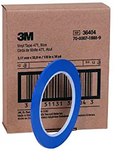 3M 36404 471 Blue 1/8" x 36 Yard Vinyl Tape