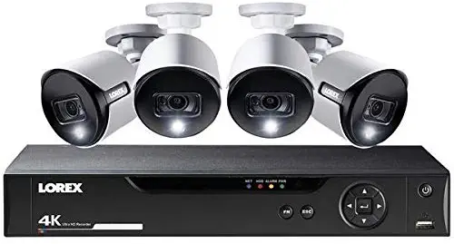 8-Channel 4K Ultra HD Security System with 4 Active Deterrence 4K Cameras