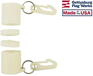 Gettysburg Flag Works NeverFurl Non-Tangle Flagpole Rings Kit 2" White