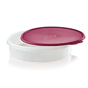 Tupperware Round Pie or Cupcake Keeper, 12-Inch, Sheer (Vineyard Wine)