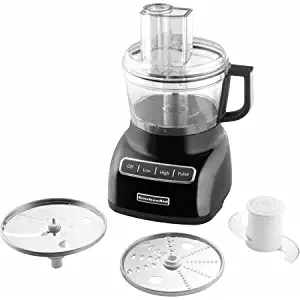 KitchenAid KFP0711OB 7 Cup Food Processor, Onyx Black