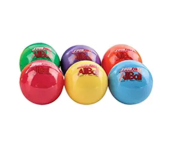 Sportime Multi-Purpose Inflatable All-Balls, 3 Inches, Set of 6, Assorted Colors - 020500