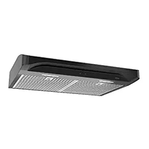 Broan Alta BQDD1 Series, 36" Under Cabinet Range Hood, 300 CFM, 35-7/8" W x 22" D x 5" H, Black