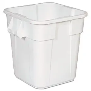 Rubbermaid 3526 BRUTE Square 28 Gallon Container. USDA Meat & Poultry Equipment Group Listed and assist in complying with HACCP guidelines. Certified to NSF St. #2 and St. #21. Color is white.