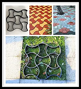 Concrete Mold-EliveBuy Paver molds- Walk Maker Stepping Stone Mold Concrete Pavement Garden Path Wall Paving Mold (Large Size: 19.68x19.68x1.6inch)