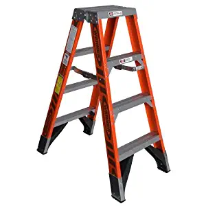 Werner T7404 375-Pound Duty Rating Fiberglass Multi-Use Twin Ladder, 4-Foot by Werner