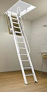 Rainbow F3075-14 - 30"L x 75"W F-Series Tall Attic Ladder/Stair 13'3"H - 14'4"H - White