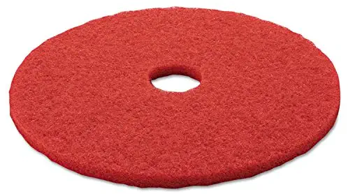 3M 08395 Low-Speed Buffer Floor Pads 5100, 20" Diameter, Red, 5/Carton