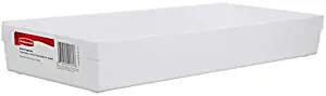 Rubbrmaid 2918-RD-WHT 15" x 6" x 2" White Plastic Drawer Organizers - Quantity 5