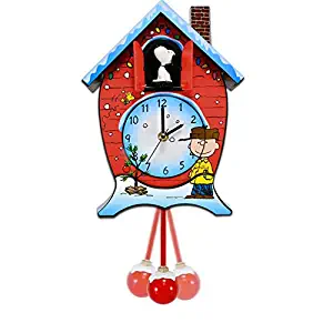 GC Home & Garden 17” Red and White Snoopy Cuckoo Wall Clock