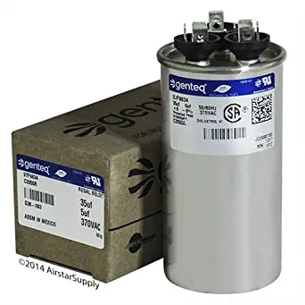 HC98JA036 - 35 + 5 uf MFD 370 Volt VAC - Carrier Round Dual Run Capacitor Upgrade