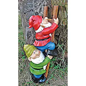 Madison Collection Up The Ladder Climbing Gnomes Statue