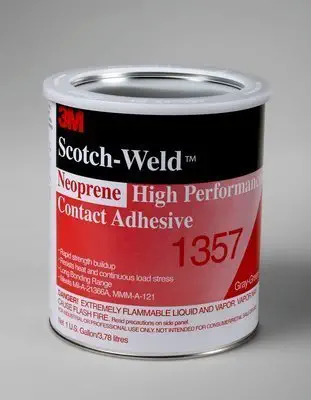 3M 1357 Scotch-Weld Neoprene High-Performance Contact Adhesive, Gray, 32 Oz