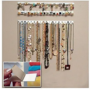 J.C Arts 9 in 1 Adhesive Paste Wall Hanging Storage Hooks Jewelry Display Organizer Necklace Hanger