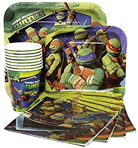 Nickelodeon Ninja Turtle Value Pack Birthday Party for 8 guests ( Plates, Cups, Napkins)