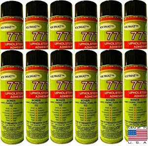 12 Cans of Polymat 777 Foam Speaker Box Carpet Car Auto Liner and Fabric Spray Glue Adhesive
