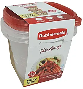 Rubbermaid Take Alongs Square 7-Cup Food Storage Container (Pack of 3)