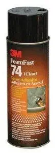 3M 021200 30067 7 24oz Foam Fast 75 Spray Adhesive Aerosol, Clear