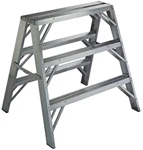 Werner TW373-30 Heavy Duty Work Step Ladder, 300 Lb, 3 in, 3 in, 3 Feet