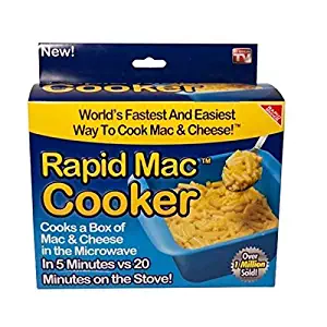 Rapid Mac Cooker - Microwave Boxed Macaroni and Cheese in 5 Minutes - BPA Free and Dishwasher Safe