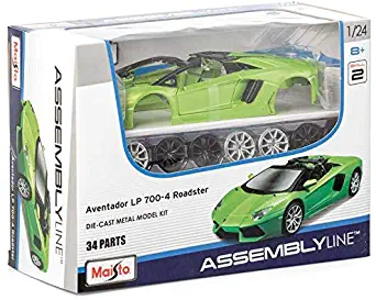Maisto Assembly Line Lamborghini Aventador Roadster Die Cast Model Kit (1:24 Scale)