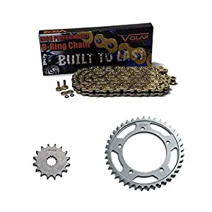 Volar O-Ring Chain and Sprocket Kit - Gold for 2013-2019 Kawasaki Ninja 1000 ABS