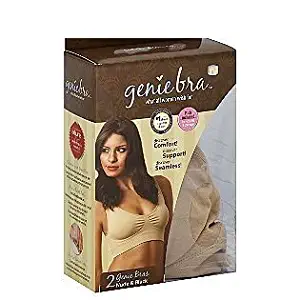 Genie Bra - As Seen On TV - (2 Pack: Nude & Black) SIZE XL/1X