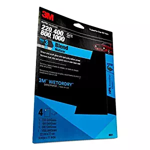 3M 03021 Wetordry 9" x 11" Sandpaper Sheet with Assorted Grit Sizes