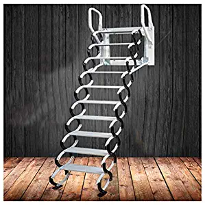 Heavy Duty Steel Metal Loft Wall Ladder Stairs Attic Household Pull Down Thick Folding Ladder Factory New Design