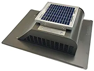 Solar Roof Vent - Solar Attic Fan - Solar SlantBlaster Weathered Bronze - Slantback Vent Style