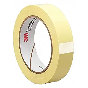 3m Polyester Electrical Tape, Acrylic Tape Adhesive, 1.00 mil Thick, 1" X 72 yd, Yellow, 1 EA - 1 Each