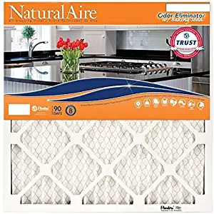 NaturalAire Odor Eliminator Air Filter with Baking Soda, MERV 8, 16 x 25 x 1-Inch, 4-Pack