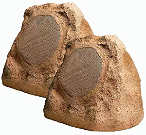 OSD Audio 6.5" 150W Outdoor Rock Speaker - Water Resistant Stereo, Pair, Sandstone Canyon Brown - RS670