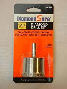 1-1/2" 38.4 mm DiamondSure Diamond Drill Bit Hole Saw for Glass, Tile, Granite, Ceramic, Stone, Porcelain