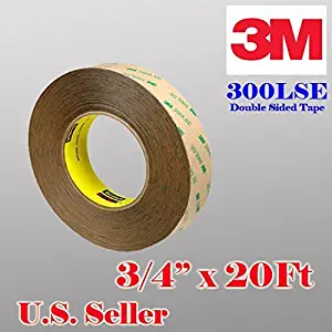 3m 300lse 3/4" X 20 Ft Double Sided Sticky Adhesive Tape High Bond Good for Repair Phone, Camera, Digitizer iPhone S4