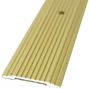 M-D Building Products 79012 Wide Fluted 1-1/4-Inch by 36-Inch Seam Binder, Satin Brass