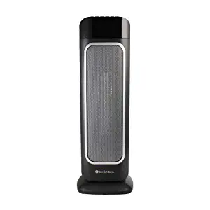 Comfort Zone CZ523RBK Oscillating Digital Tower Heater with Thermostat and Remote Control, Black