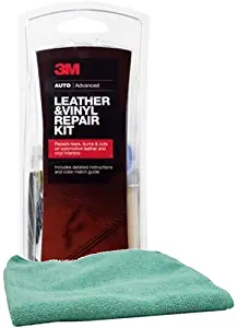 3M Auto Leather & Vinyl Repair Kit Bundle with Microfiber Cloth (2 Items)