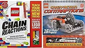 Klutz Lego Chain Reactions + Lego Crazy Contraptions, Both Lego Books and Pieces