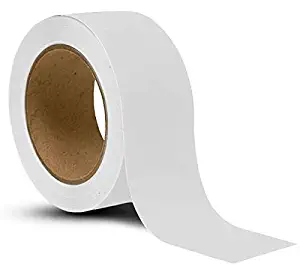 APT, (2'' Width X 36 Yds Length) PVC Marking Tape, Premium Vinyl Safety Marking and Dance Floor Splicing Tape, 6 mil Thick, (Multiple Color) (2'', 1 Roll, White)