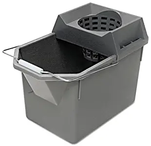 Rubbermaid Commercial Pail/Strainer Combinations, 15 qt, Steel Gray - Includes one each.