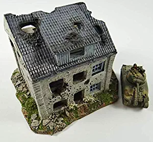 15mm WWII Building; Normandy Rowhouse-Stucco