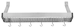 Cuisinart CRBS-36B Chef's Classic 36-Inch Rectangular Wall-Mount Bookshelf Rack, Brushed Stainless