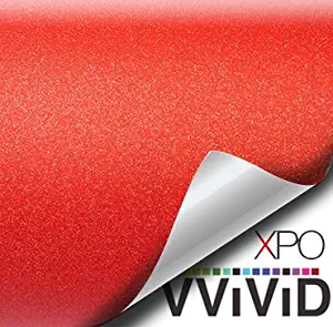 VViViD Red Diamond Matte Stretch Vinyl Wrap Film Roll Decal Sheet DIY Easy to Use Air-Release Adhesive (1ft x 5ft)