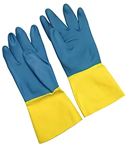 OriginalFromThailand 3M Tekk (Size M) Medium Reusable Household Chemical Groves Rubber Protection Safety, Pack 1 Pair.