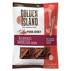 Golden Island Korean Barbecue All Natural GF Fire-Grilled Pork Jerky - 14.5 oz