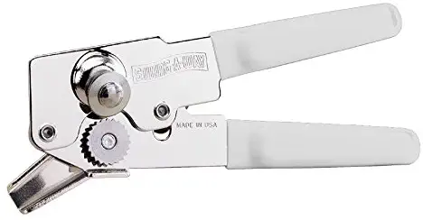 Swing-A-Way White Steel Manual Can Opener