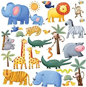 RoomMates RMK1136SCS Jungle Adventure Peel & Stick Wall Decals